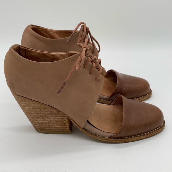 Jeffrey Campbell Brown Leather Pumps with Chunky Heel - Picture 5 of 8